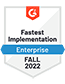 G2 Fastest Implementation Enterprise Fall 2022