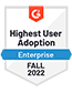 G2 Highest User Adoption Enterprise Fall 2022