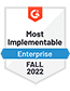 G2 Most Implementable Enterprise Fall 2022