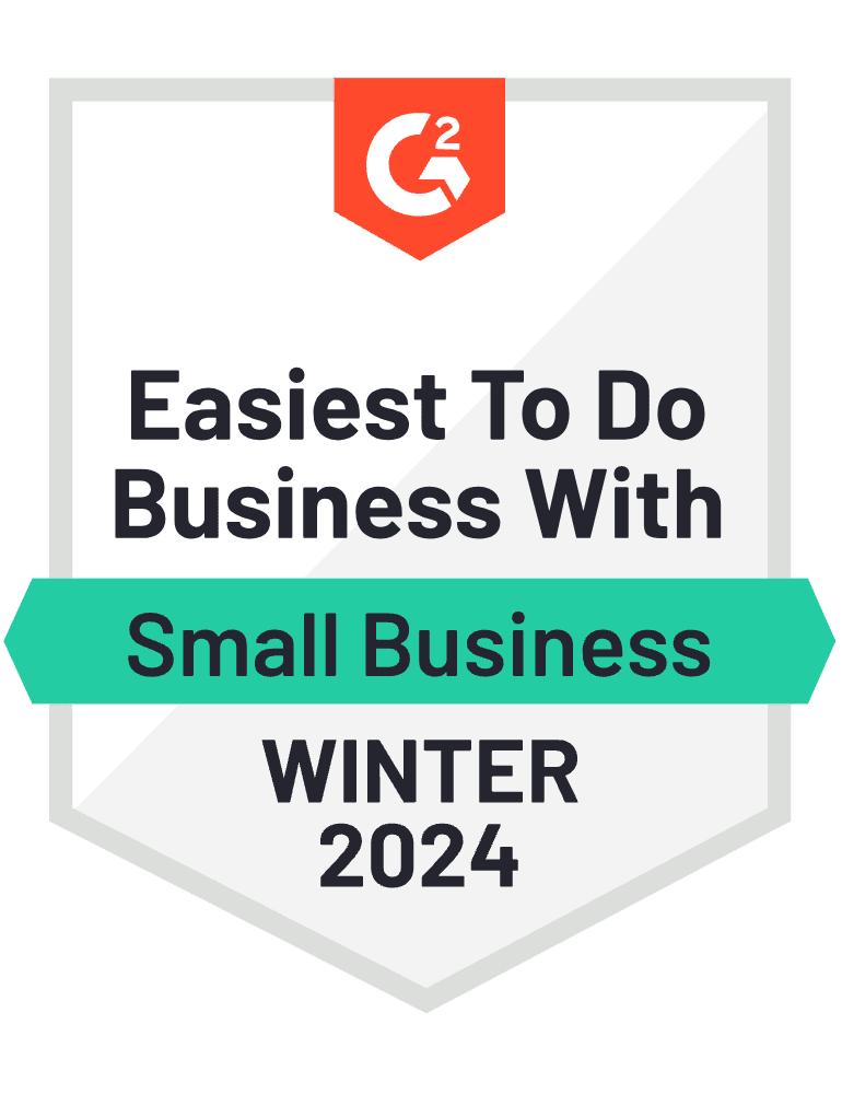 G2 Badge Easiest to do business with winter 2024